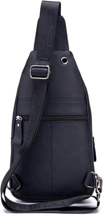 KPYWZER Vintage Leather Sling Bag Backpack for Men Crossbody Shoulder Chest Day Pack Backpacks