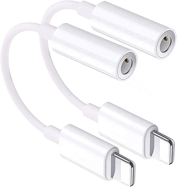 [Apple MFi Certified] iPhone 3.5mm Headphone Jack Adapter,2 Pack for Apple Lightning to 3.5mm Earphones Jack Adapter Cord Dongle Aux Cable Converter Accessories Compatible with iPhone14 13 12 11/Xs/XR