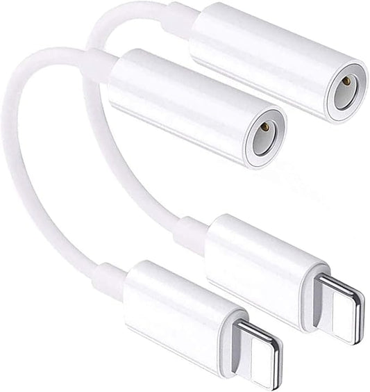 [Apple MFi Certified] iPhone 3.5mm Headphone Jack Adapter,2 Pack for Apple Lightning to 3.5mm Earphones Jack Adapter Cord Dongle Aux Cable Converter Accessories Compatible with iPhone14 13 12 11/Xs/XR