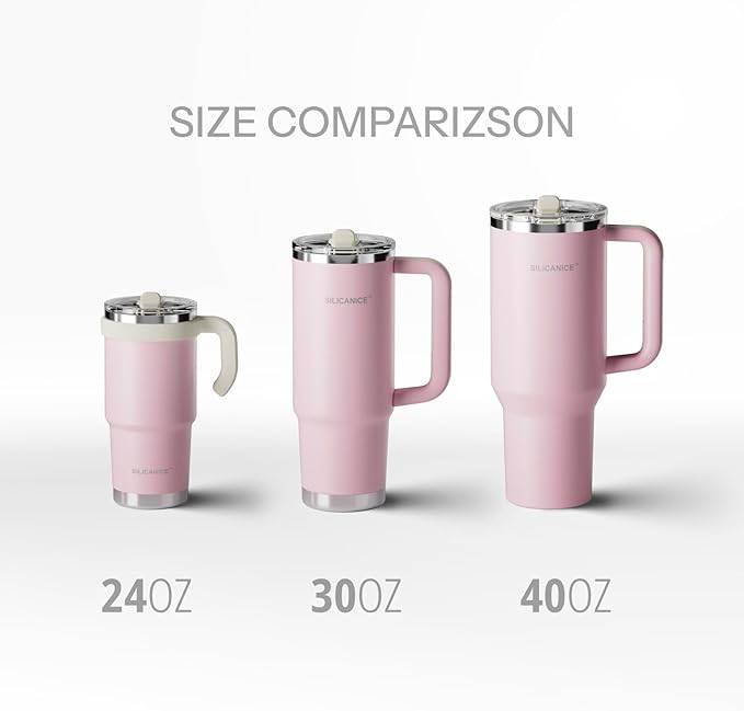 Easy Clean Pro Tumbler - 30 oz Water Bottle with Handle Quick-Disassemble Flip Straw, Leakproof Insulated Stainless Steel,Dishwasher Safe, BPA-Free Gifts for Women & Men