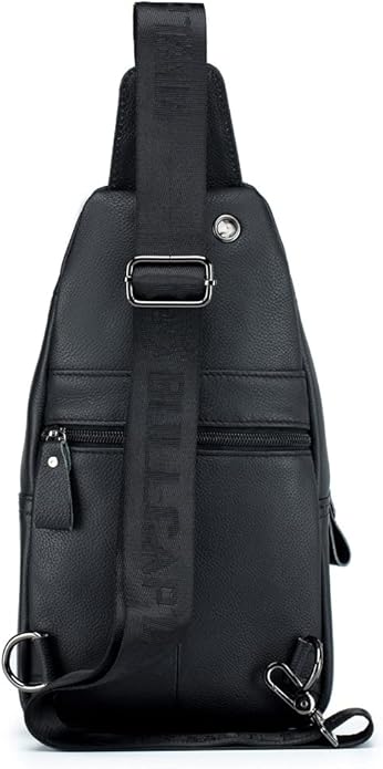 KPYWZER Vintage Leather Sling Bag Backpack for Men Crossbody Shoulder Chest Day Pack Backpacks