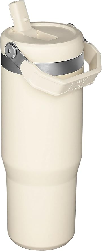 STANLEY Tumbler 20oz Stainless Steel | with Straw | Leak Resistant | Vacuum Insulated | Cream | Pack of 4