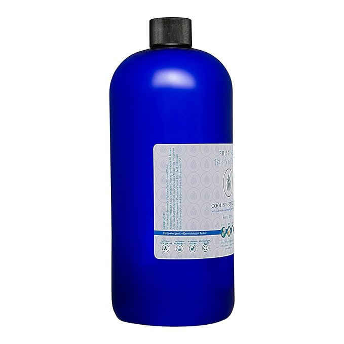 PRISTINE Toilet Paper Spray - As Seen on Shark Tank, More Natural Personal Cleansing Wipes & Flushable Wet Wipes Alternative, Cooling Peppermint, 32 fl oz Refill
