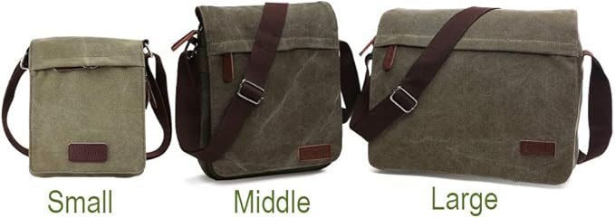 Sechunk Vintage Canvas Messenger Cross body bag Shoulder bag