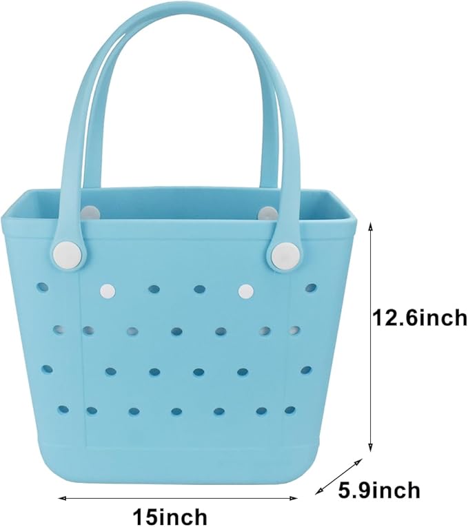 X Large Beach Bag, Oversized Rubber Beach Bag, Washable Open Tote Bag Durable Tote Travel Bags