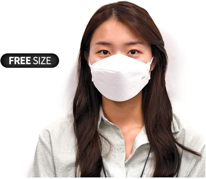 KN FLAX - Face Protective Mask (White) [Made in Korea] [10 Individually Packaged] 4-Layers Premium KF94 Certified Safety Mask for Adult [English Packing]