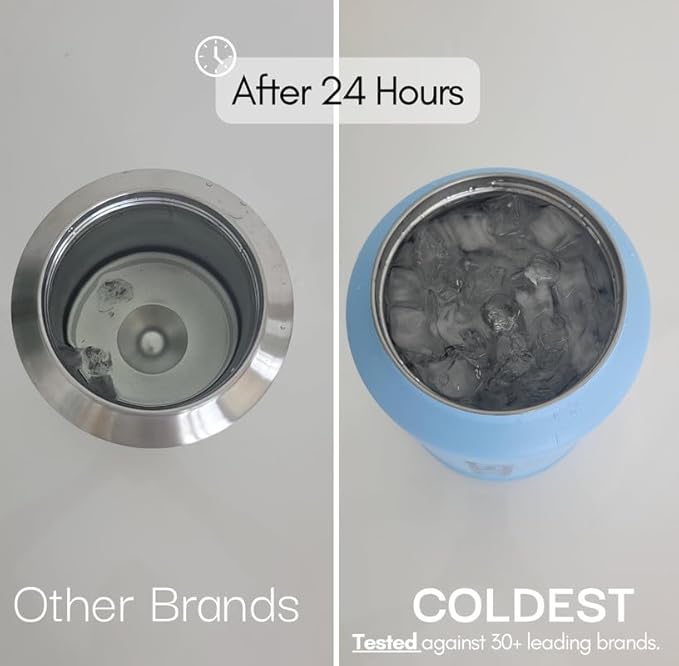 Coldest Tumbler with Handle and Straw - 100% Spill Proof Tumbler with Straw (3 Lids) - Stainless Steel Insulated Leakproof Tumblers for Women & Men - 36 oz (Snow Reflections)