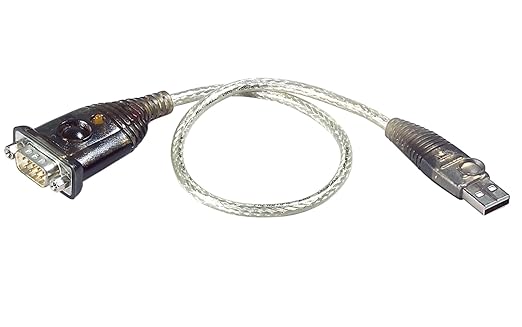 ATEN UC232A USB to Serial Converter USB-A to RS-232 Adapter (35cm) to PDA/Serial (DB9) Port Converter for Laptop PC Modem Printer Network Switch Scanner PLC Controller POS - Windows, Mac, Linux