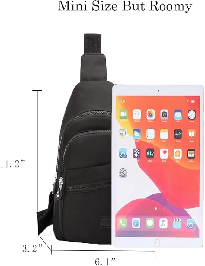 EVANCARY Small Sling Bag for Women Men, Sling Backpack Chest Daypack Crossbody Bag for Travel Outdoor Hiking