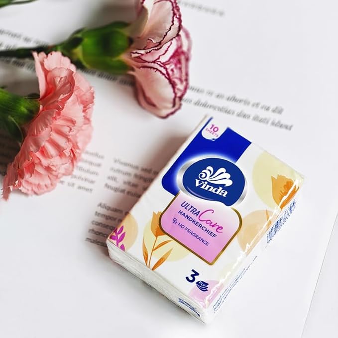 3-Ply Mini Ultra Care Pocket Tissues, Portable Series Facial Tissue, Travel Size for Use In All Occasions (36 Packs of 10 Tissues)