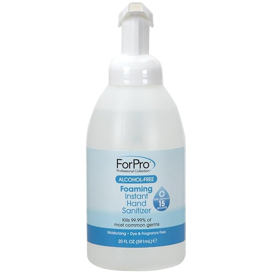 ForPro Professional Collection Alcohol-Free Foaming Instant Hand Sanitizer, Moisturizing, Dye and Fragrance Free Sanitizer, 20 Fl Oz