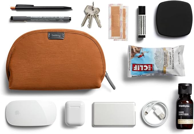 Bellroy Classic Pouch, Everyday kit, Leather and Woven Fabric (pens, Cables, Cosmetics, Personal Items)