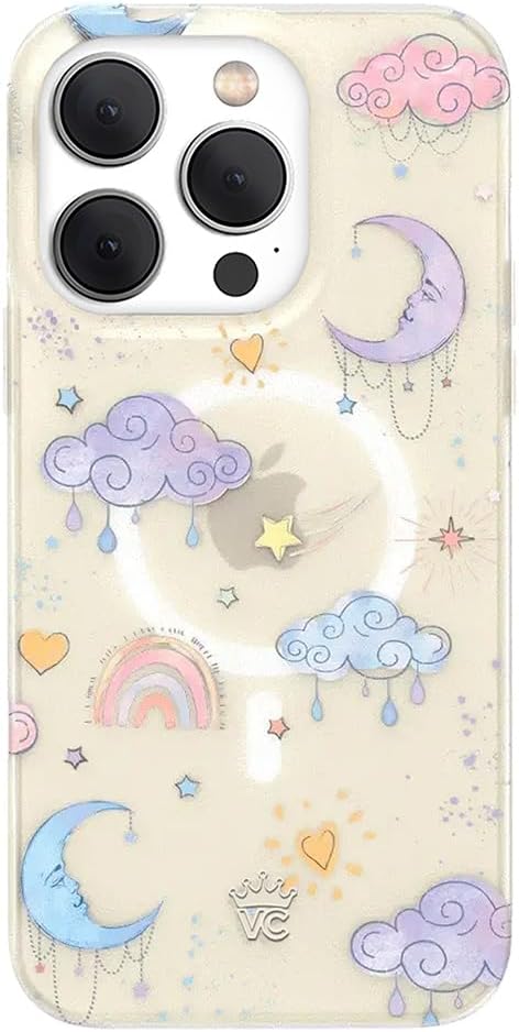 VELVET CAVIAR for iPhone 15 Pro Max Case - Compatible with MagSafe - 10ft Drop Tested - Colorful Stars Moon Rainbow
