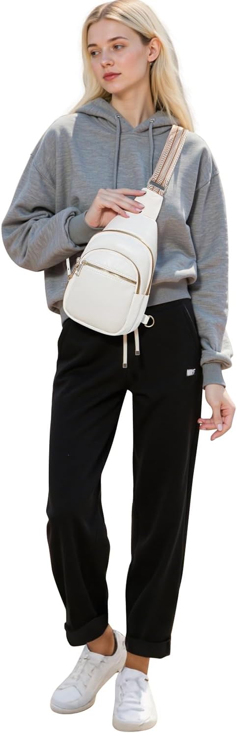 Small Leather Sling Bags for Women Fashion Crossbody Backpack Purse Sling Crossbody Bags