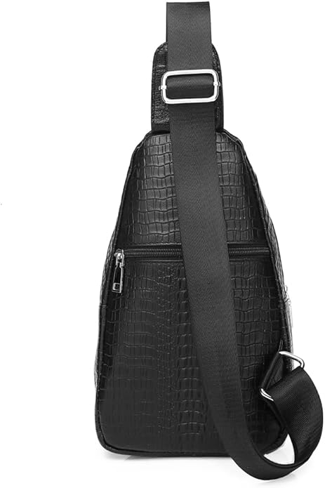 KPYWZER Vintage Leather Sling Bag Backpack for Men Crossbody Shoulder Chest DayPack Backpacks