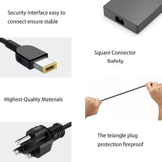 Lenovo 300W 20V 15A AC Laptop Charger Adapter - Fit for Legion 5, 5i, 5 Pro, 7, 7i, ThinkPad R9000P, R9000K, Y9000K, Y9000X - ADL300SDC3A, GX21F23045 Power Supply