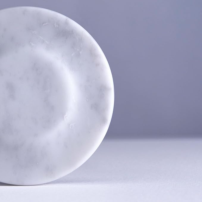 EINOVA Classic Stone – Marble Wireless Charger Designed in Italy, Wireless Charging Pad, Integrated 6 ft USB-C Cable, Smartphones, Wireless Earbuds, Smartwatches – White Carrara Marble