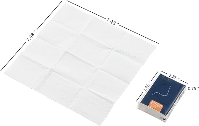 Saedy 100 Packs 4-Ply Mini Soft Pocket Tissues, Travel Size Facial Tissue Paper