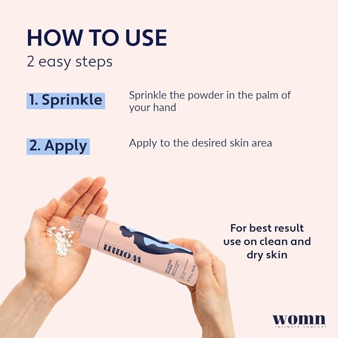 womn Intimate Comfort Dry & Fresh Powder – Talc-Free Body Powder Against Moisture, Chafing & Odor, 3.5 Oz