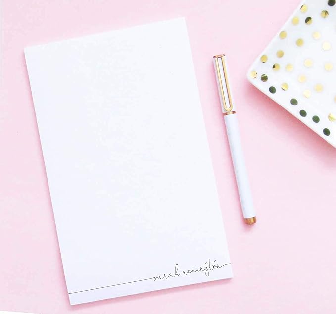 Simple Personalized Stationary Paper and Envelopes Set, Personalized Notepad for Women Letter Writing Paper, Personalized Stationery Paper and Envelopes Set, Simple Stationary, 5.5in x 8.5in, 50 Sheet