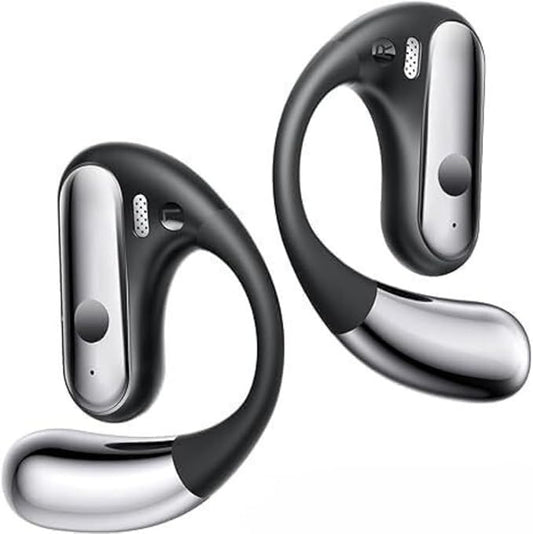 Open Ear Headphones Wireless Bluetooth 5.3 Earphones for Snug Fit, Ergonomic Ear Hook, Clear Calls, Wireless Earbuds, Digital Display Charging Case 40H Playtime Black