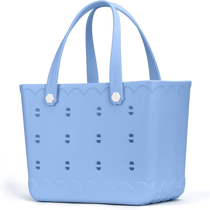 Armerssi Rubber Tote Bag For Women Large Rubber Beach Bag Waterproof Washable Handbag Durable Tote Bag Beach Swimming Travel