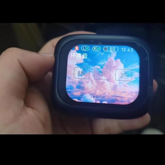 Real Time Translation Earbuds Noise Reduction Full-Color Touch Screen Wireless Bluetooth Earphone