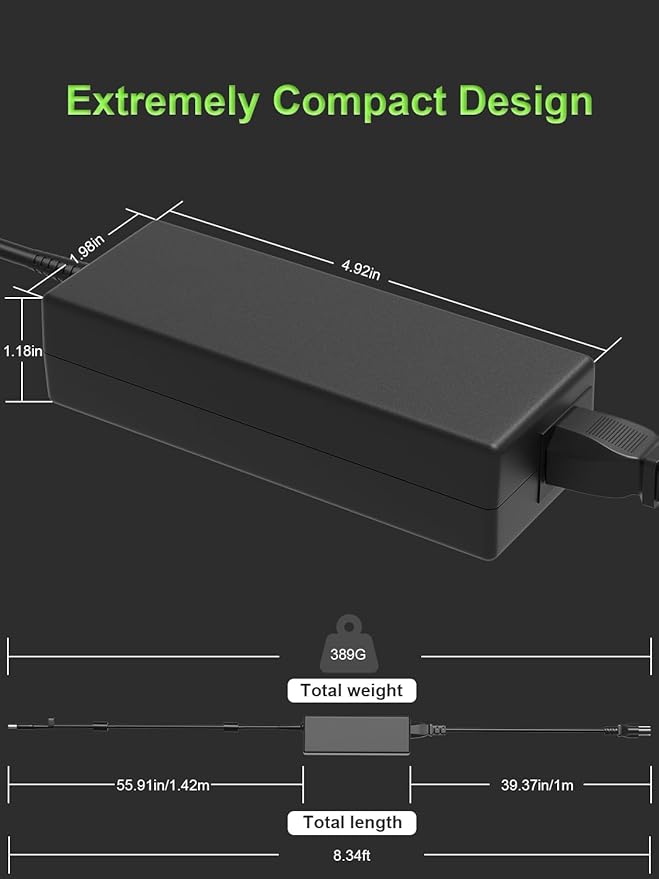 90W Power Supply Charger for HP Pavilion DV7 Elitebook 8730w ProBook 6360b 2000 G71 G72 Compaq CQ72 nw8440 18 19 20 21 22 23 24 27 ProDesk/EliteDesk/Omni/SlimlineAll-in-One Desktop
