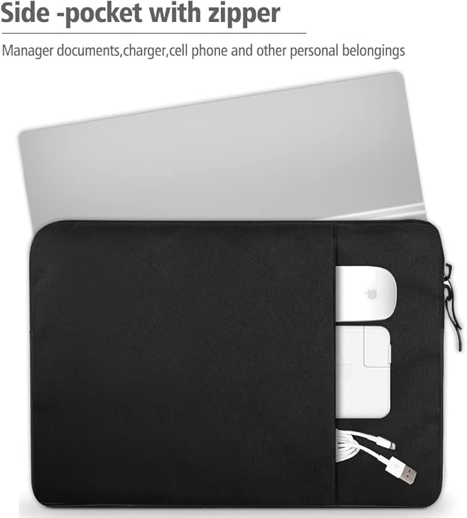 UPERFECT 16.1-inch Polyester Laptop Sleeve Protective Case Vertical Style with Pocket Zipper for 16.1-inch Monitor