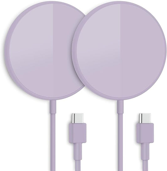 Magsafe Compatible Wireless Charging Pad 15W 2 Pack for iPhone 16/16 Plus/16 Pro/16 Pro Max/15/15 Plus/15 Pro/15 Pro Max/14/13/12 Series, Phone Wireless Charger