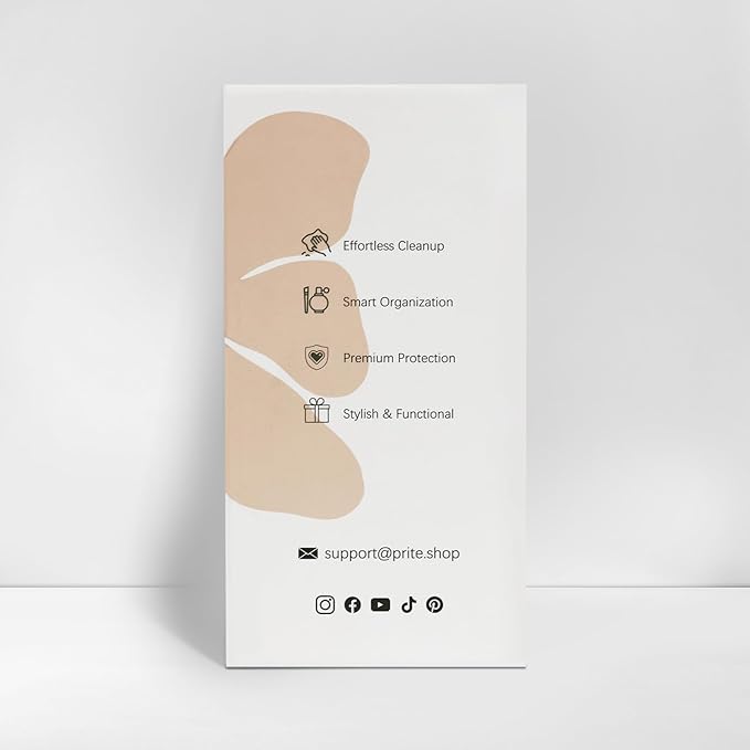 Prite Makeup Bag for Women Travel Waterproof Vegan Leather Cosmetic Bag Open Flat Toiletry Bag With Clear Divider and Handle (Black)