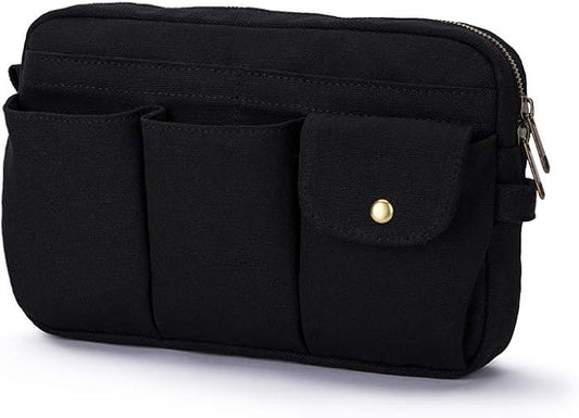 Storage Bag-arge Cosmetic Bag for Women, Travel Makeup Bag, Zip Up Bag, Cute Makeup Bag - Pure Cotton Canvas - Can be Suspended - Perfect Storage for Cosmetics