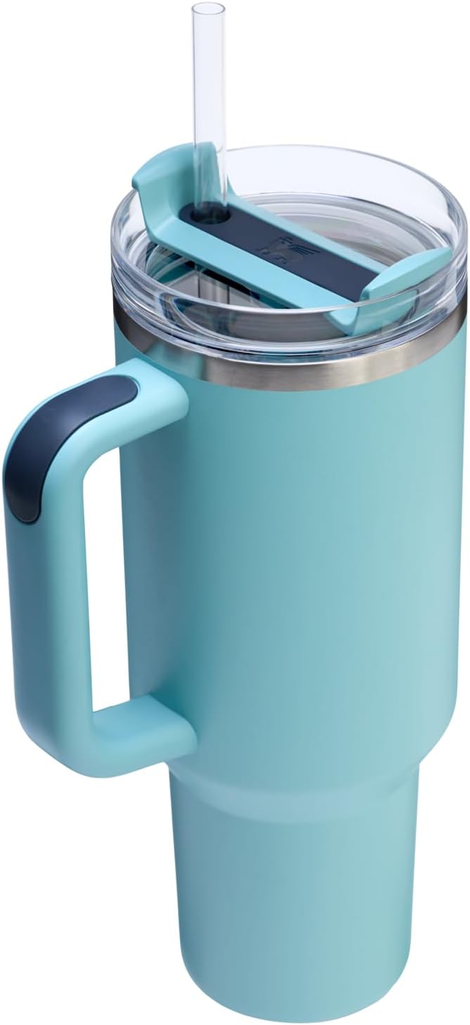 STANLEY Quencher H2.0 Tumbler with Handle and Straw 40 oz | Flowstate 3-Position Lid | Cup Holder Compatible for Travel | Insulated Stainless Steel Cup | BPA-Free | Agave