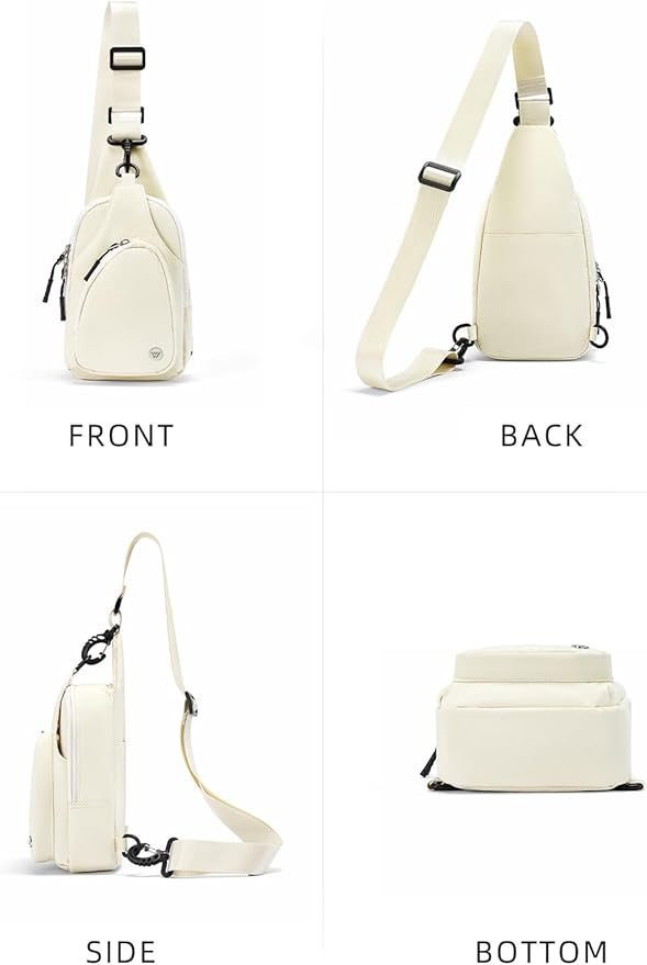 WESTBRONCO Small Sling Bag for Women Nylon Crossbody Sling Backpck Lightweight for Travel Casual Daily