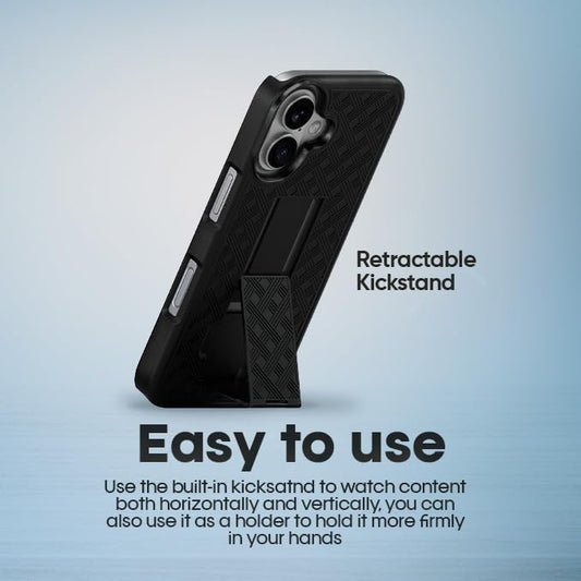MOTIVE for iPhone 17 Holster Case, Belt Clip Case for iPhone 17, Shell Holster Combo i Phone 17, Slim Rugged Drop Shockproof Protective Cover with Kickstand (6.3") | Ranger v1 Series