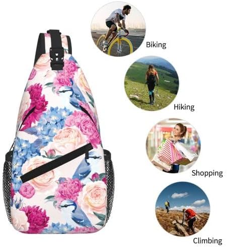 Cross Chest Bag Diagonally for Men Shoulder Bag for Travel Hiking Trendy Sling Bag with Adjustable Shoulder Strap