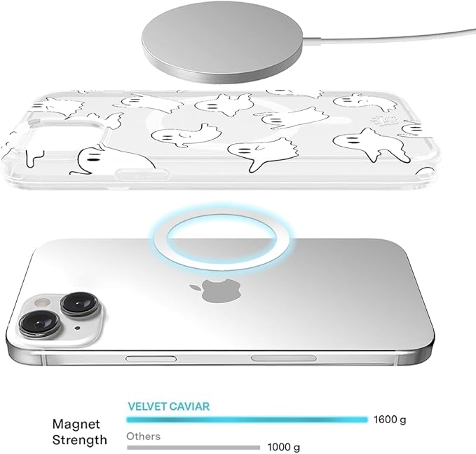 VELVET CAVIAR for iPhone 15 Case Halloween Ghost - Compatible with MagSafe - 10ft Drop Tested - Cute Fall Theme