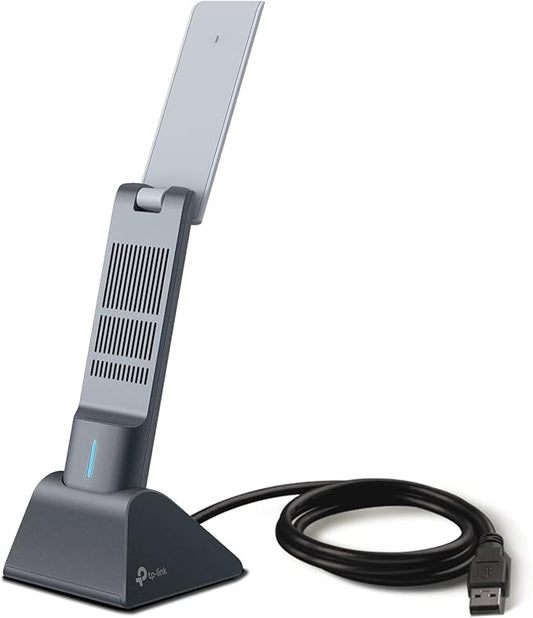 TP-Link AX1800 WiFi 6 USB Adapter for Desktop PC (Archer TX21UH) Wireless Network Adapter with 2.4GHz, 5GHz, MU-MIMO, OFDMA, High Gain Dual Band 5dBi Antenna, WPA3, Supports Windows 11/10