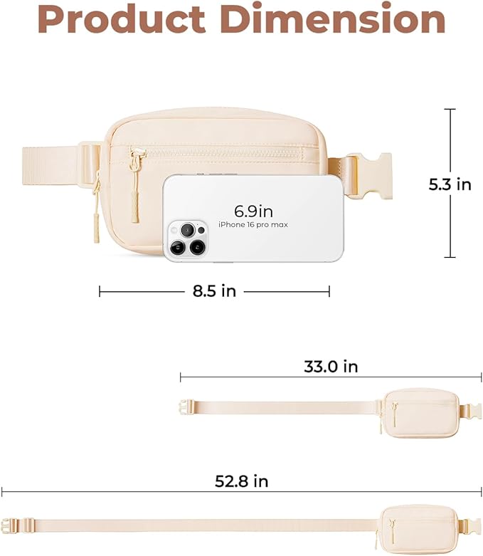 CHOLISS Small Sling Bag for Women and Men, Crossbody Bags Trendy Fanny Packs Chest Bag with Extended Strap