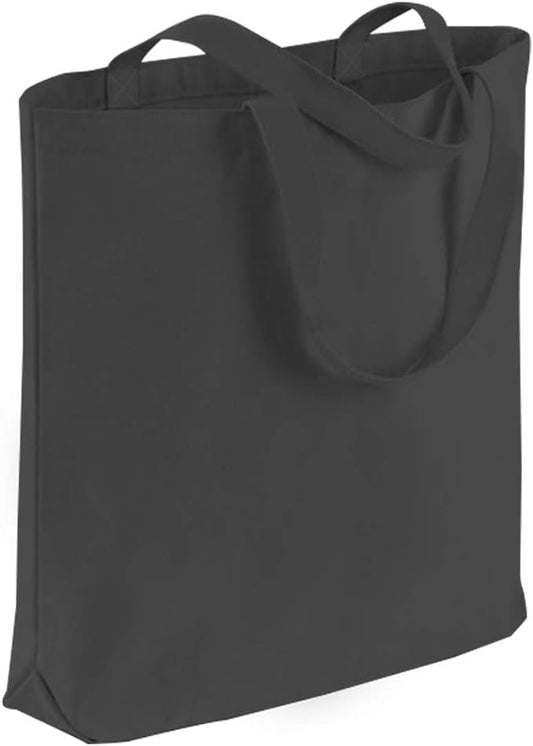 Sturdy Canvas Wholesale Tote Bags with Bottom Gusset 15"W x 16"H x 3"G Blank Totes Great for DIY Painting Printing Embroidery