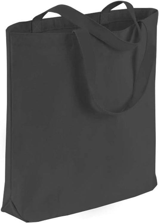 Sturdy Canvas Wholesale Tote Bags with Bottom Gusset 15"W x 16"H x 3"G Blank Totes Great for DIY Painting Printing Embroidery