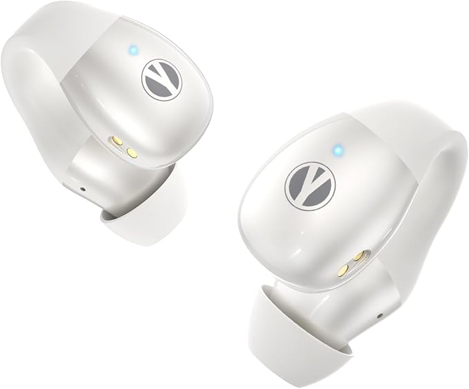 Open Ear Wireless Earbuds, Bluetooth 5.4 Clip on Earbuds with Mic, Open Ear Headphones with Charging Case LED Display, 44H Play, IP54 Waterproof, Lightweight Comfort for Running Sport Workout (White)