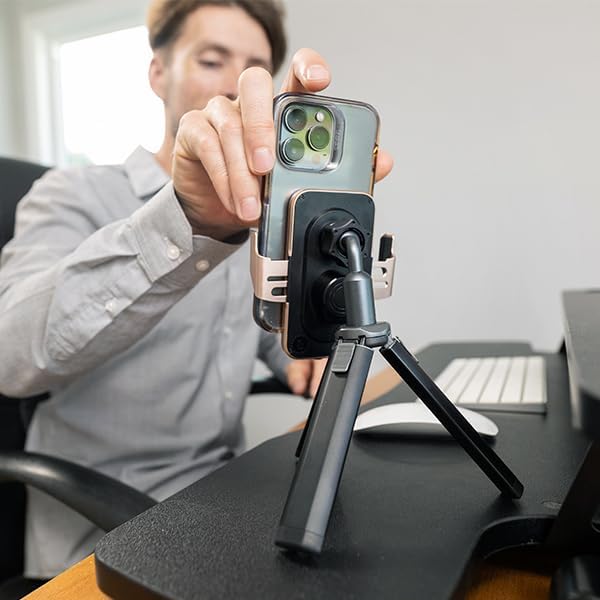 SPLACH Zippy Wireless Charging Phone Holder, Auto-Sensor, All-Scenario Mounts, for iPhone/Samsung/Google, Fits 4.7"–6.8" Phones (Pack: Duo for All-Scenario (2 Silver))