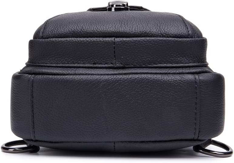 KPYWZER Vintage Leather Sling Bag Backpack for Men Crossbody Shoulder Chest Day Pack Backpacks