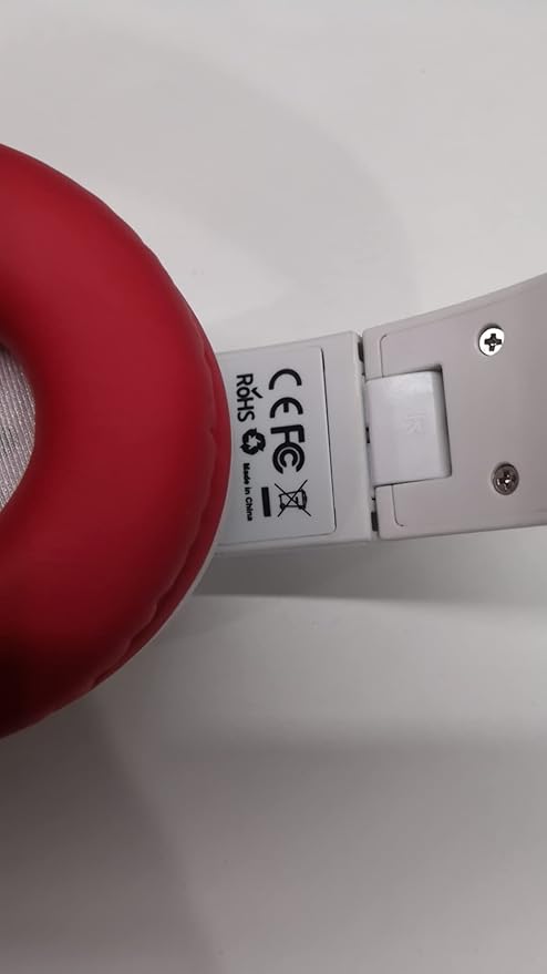 iClever HS19 Kids Headphones with Microphone, 74/85dBA Volume Limiter - Shareport - Over Ear Stereo Headphones for Kids Boys Girls, Foldable 3.5mm Jack Wired Headphone for iPad/School/Travel, White