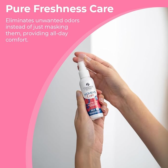 Women’s Care Intimate Cleansing Spray by Smart Common Sense, Feminine Hygiene, Long-Lasting Odor Control, 3 Pack (2 fl. oz)