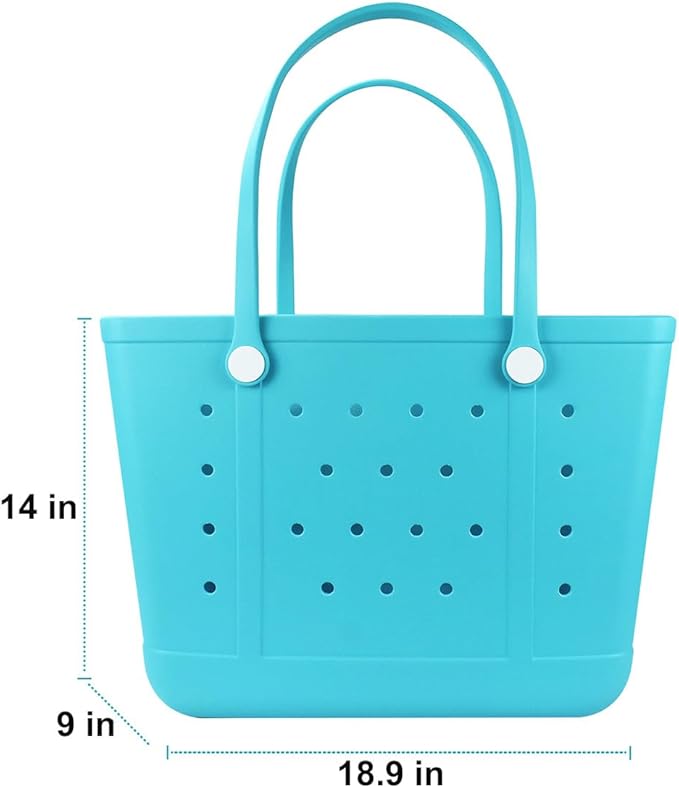Beach Bag X Large Rubber Tote Bag, Waterproof Washable Open for Women Croc Bag Hand Bag for Beach Pool Yoga