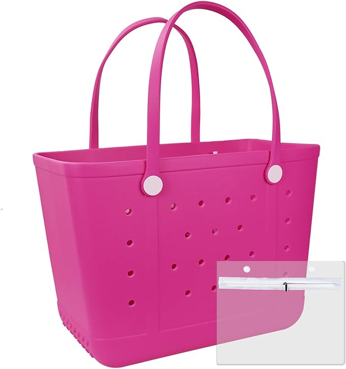 Beach Tote Bag for Women, Rubber Beach Bag Waterproof Sandproof, Extra Large EVA Tote Bag Boat Bag