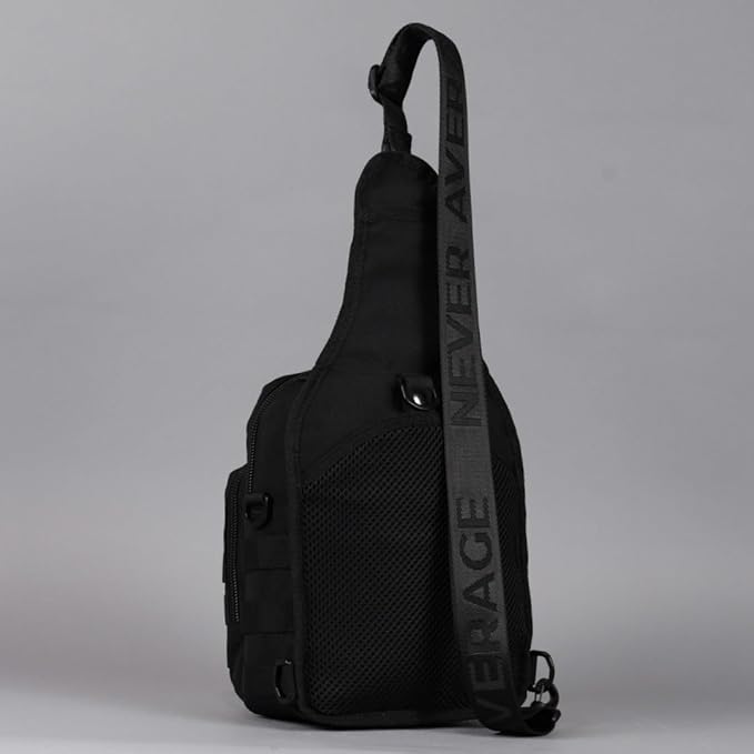 WOLFpak 9L Tactical Sling Bag Alpha Black - Compact Crossbody Backpack for Gym, Travel & EDC – Tactical Shoulder Bag with Multiple Pockets – Lightweight, Durable Sling Pack for Men & Women