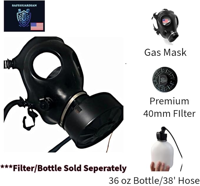 Israeli Gas Mask Respirator Shield - Halloween - Nuclear - Paintball - Survival and Tactical